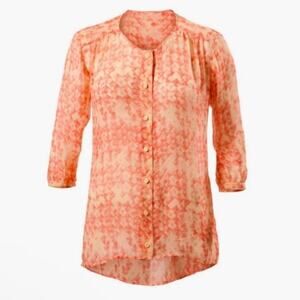 CAbi Emerson Silk Crepe Top Size XS